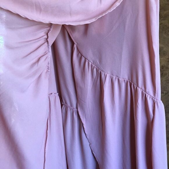 Pink wrap skirt with flare - Picture 2 of 5